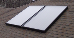 Roof mounted solar panels PV